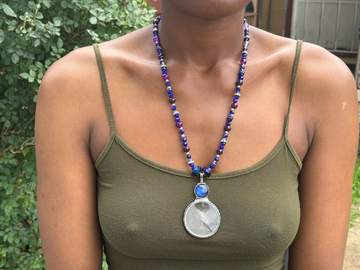 Crystal stone necklace